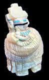 MIchael Laweka Green Snail Shell Eagle Dancer Native American Zuni Indian Carving