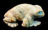 Picasso Marble Frog Fetish American Indian Zuni Stone Amphibian Carving