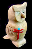 Clissa Martin Owl Fetish Zuni Indian Stone Bird carving