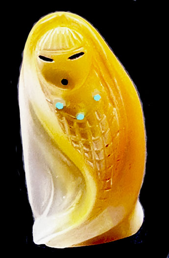 Ron Laahty(D) Gold Lip Mother of Pearl Maiden Carving