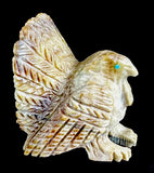 Picasso Marble Turkey Fetish Zuni Indian Stone Bird Carving