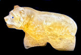 Gibbs Othole Honey Onyx Bear Fetish Zuni Indian Stone Animal Carving