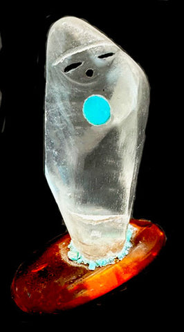 Crystal Zuni Maiden Carving