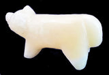 Dee Edaakie Ivory Stone Wolf Fetish Western Pueblo Zuni Indian Stone Animal Carving