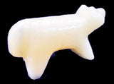 Dee Edaakie Ivory Stone Wolf Fetish Zuni Indian Stone Animal Totem