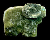 Ulysses Mahkee Serpentine Ram Fetish Zuni Indian Stone Animal Carving