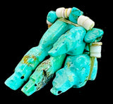 Turquoise Bear Family Western New Mexico Zuni Indian Stone Animal Totem