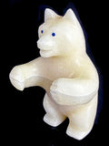 Gibbs Othole Ivory Stone Standing Bear Fetish Zuni Indian Stone Animal Carving