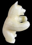 Gibbs Othole Ivory Stone Standing Bear Fetish American Indian Zuni Stone Animal Carving