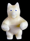 Gibbs Othole Ivory Stone Standing Bear Fetish Western New Mexico Zuni Pueblo Stone Animal Carving