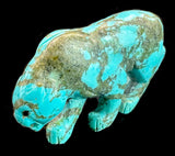 Turquoise Mountain Lion Native American Zuni Indian Stone Animal Carving