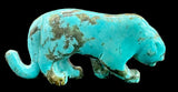 Turquoise Mountain Lion American Indian Stone Animal Carving