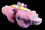 Purple Wolf Fetish Native American Zuni Stone Animal Carving