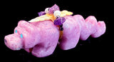 Purple Wolf Fetish Zuni Pueblo Indian Stone Animal Totem Carving