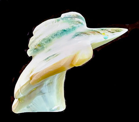 Green Snail Shell Eagle Fetish