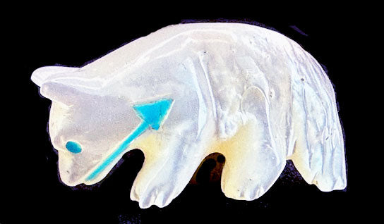 Andres Quandelacy (D) Mother of Pearl Wolf Fetish