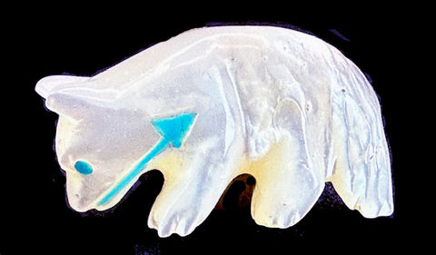 Andres Quandelacy (D) Mother of Pearl Wolf Fetish