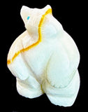 White Zuni Miniature Bear Fetish