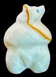 White Zuni Miniature Bear Fetish