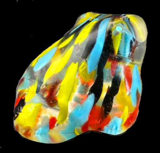 Zuni Art Glass Frog Fetish