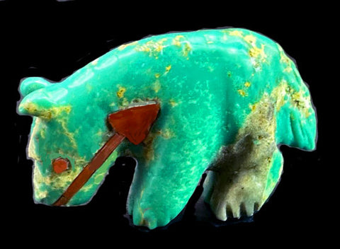 Andres Quandelacy (D) Turquoise Wolf Fetish