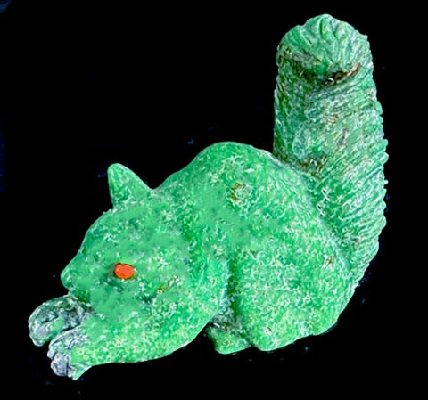 Turquoise Zuni Squirrel Fetish Carving