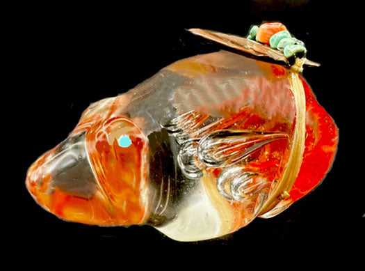 Leland Boone & Daphne Quam Art Glass Frog Fetish