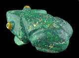Bernard Homer Sr Turquoise Frog Fetish Zuni Pueblo New Mexico hand Carved Stone Amphibian Artifact