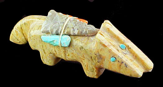 Thelma and Aaaron Sheche Dual Coyote Fetish Zuni Indian Vintage Carving