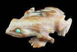 Picasso Marble Frog Fetish Native American Stone Animal Carving