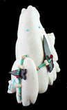 Three Bears Sculpture Michael Laweka Zuni Indian master Artist Carver