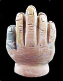 Folded Hands Carving Native American hand Carved Stone Artifact