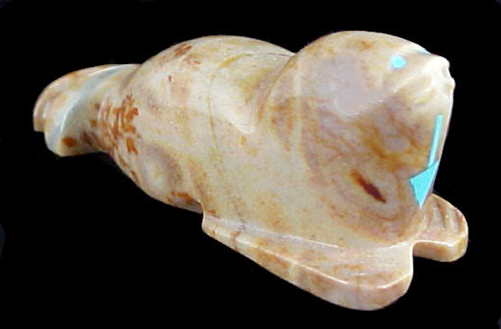 Heartline Seal Fetish Zuni Indian Stone Animal Carving
