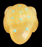Golden Frog Fetish Native American Stone Amphibian Carving