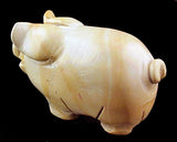 Picture Jasper Pig Fetish Western Pueblo Zuni Indian Hand Carved Stone Animal Artifact