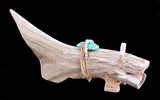 Leonard Halate Antler Mountain Lion Fetish Zuni Indian Animal Carving