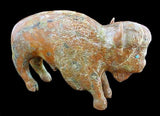 Serpentine Buffalo Fetish Native American Stone Animal Carving