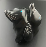 Two Seals Fetish Western Pueblo Zuni Indian Hand Carved Stone Animal Artifact