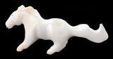 White Marble Horse Fetish American Indian Stone Animal Carving