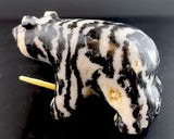 Gibbs Othole Panda Fetish Zuni Pueblo New Mexico Hand Carved Stone Animal