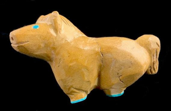 Francis Leekya Horse Carving Zuni Indian Stone Animal Fetish