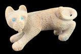 Wilfred Cheama Mountain Lion Fetish American Indian Stone Animal Carving